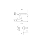 Caroma Cirrus Wall Combination Mixer